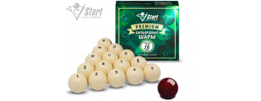 Бильярдные шары Start Billiards Premium пирамида 68 мм