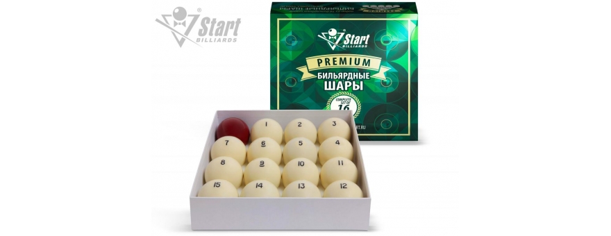 Бильярдные шары Start Billiards Premium пирамида 68 мм