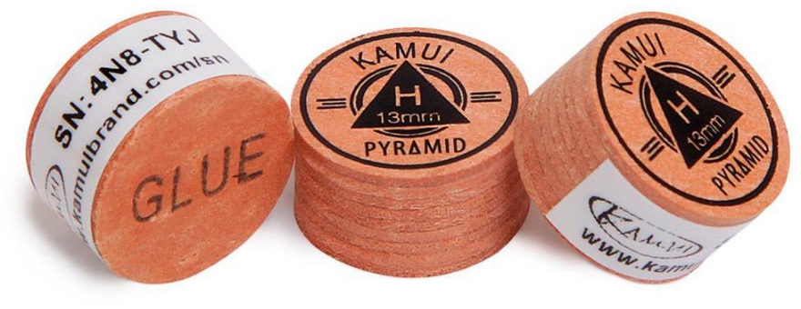 Наклейка для кия Kamui pyramid original 13 мм Hard, Medium, Soft, Super Soft