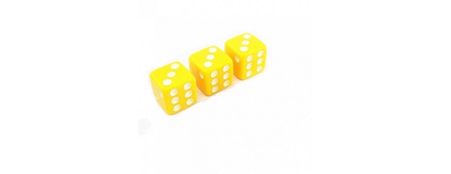 Настольная игра Кости игральные пластиковые, 12 мм, 1шт, цвет желтый