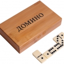 Настольная игра Домино в бамбуковом боксе
